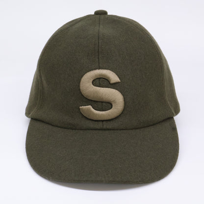 sacai サカイ 【美品】20AW 20-0136S Wool Melton Cap Sロゴ刺繍 メルトンキャップ 帽子