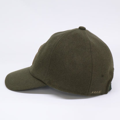 sacai サカイ 【美品】20AW 20-0136S Wool Melton Cap Sロゴ刺繍 メルトンキャップ 帽子