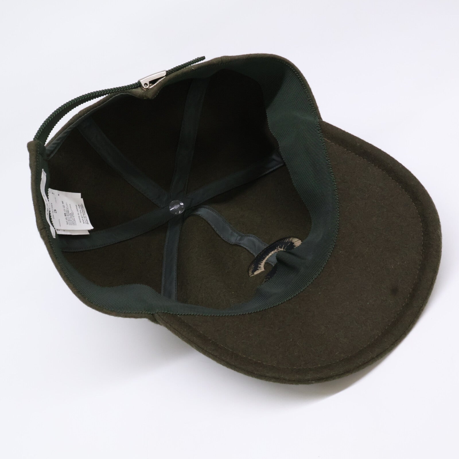 sacai サカイ 【美品】20AW 20-0136S Wool Melton Cap Sロゴ刺繍 メルトンキャップ 帽子