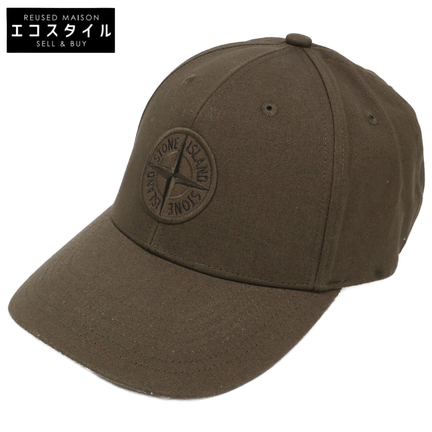 STONE ISLAND ストーンアイランド 【美品】811599661 ロゴ刺繍 コットン ベースボールキャップ 帽子