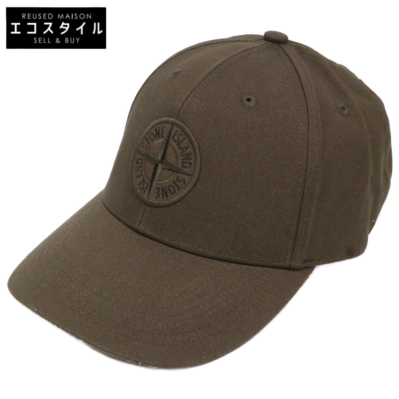 STONE ISLAND ストーンアイランド 【美品】811599661 ロゴ刺繍 コットン ベースボールキャップ 帽子