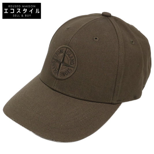 STONE ISLAND ストーンアイランド 【美品】811599661 ロゴ刺繍 コットン ベースボールキャップ 帽子