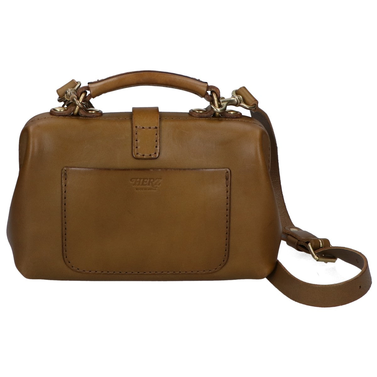 HERZ Two-Way Shoulder Handbag with Framed Opening