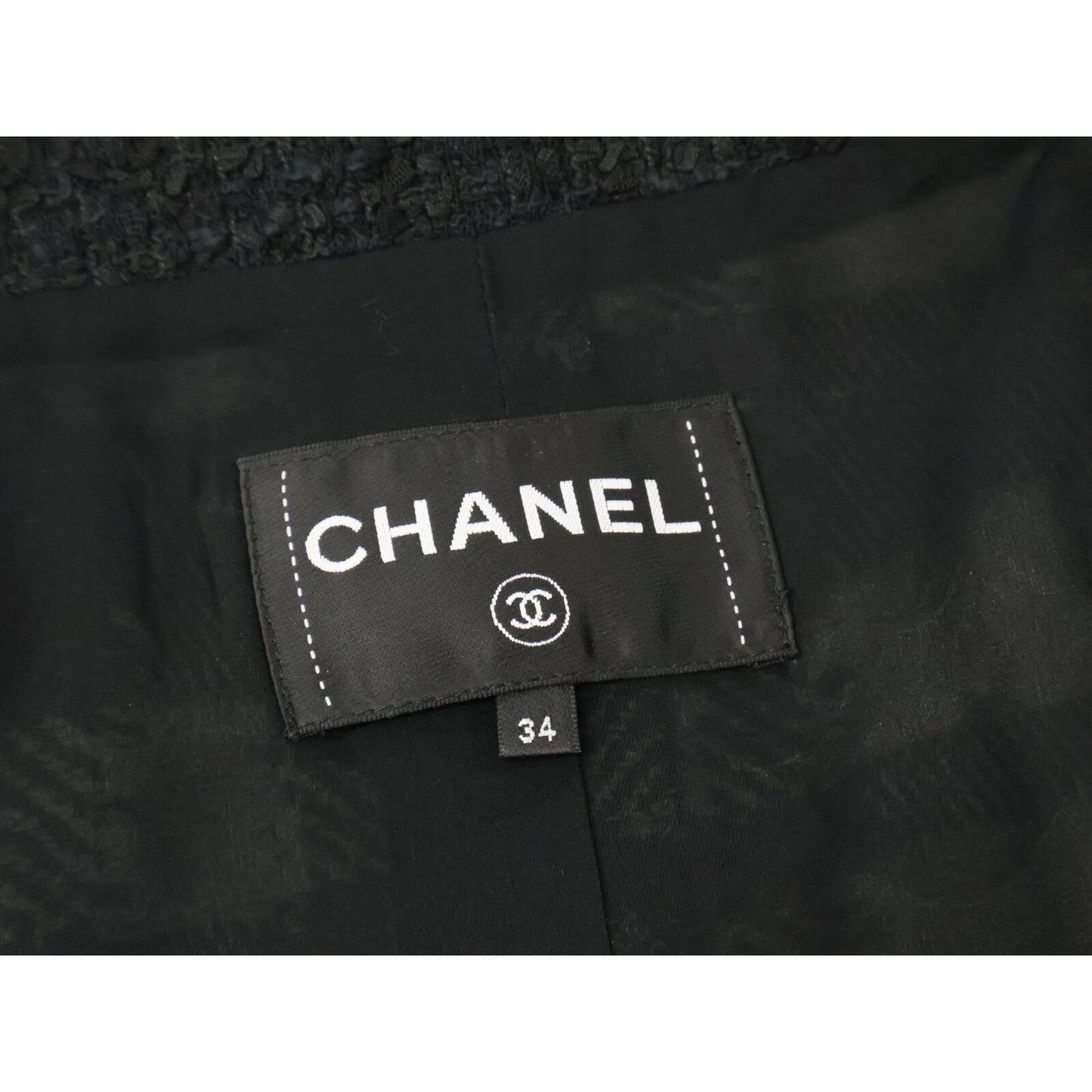 CHANEL シャネル 【美品/国内正規/23SS】P74407V65893 ココマークボタン ツイード ノーカラージャケット ジャケット
