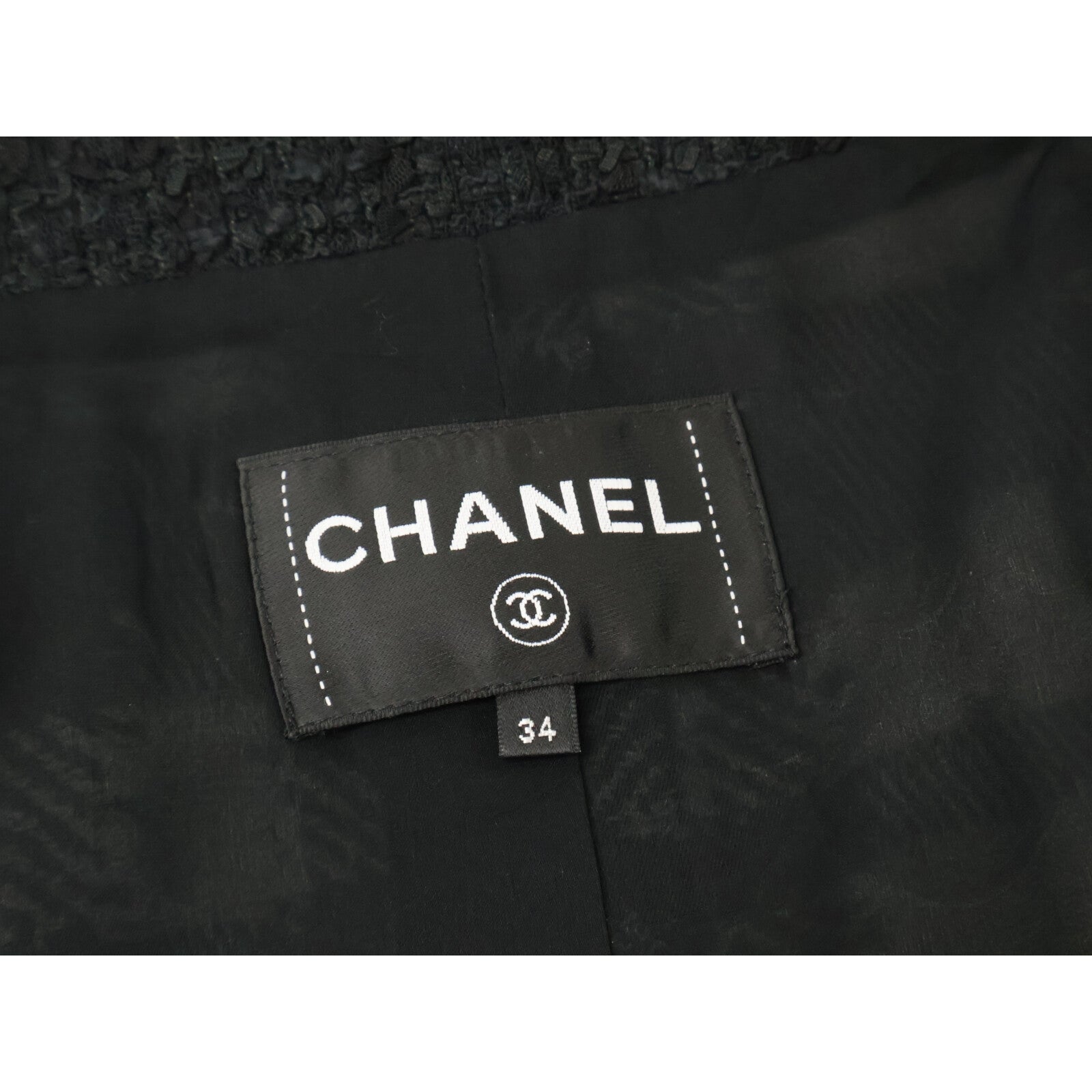 CHANEL シャネル 【美品/国内正規/23SS】P74407V65893 ココマークボタン ツイード ノーカラージャケット ジャケット