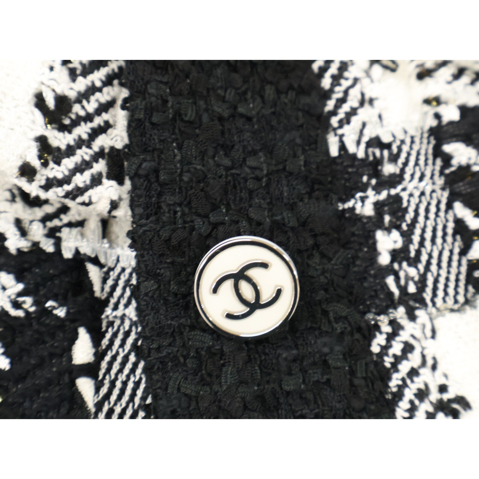 CHANEL シャネル 【美品/国内正規/23SS】P74407V65893 ココマークボタン ツイード ノーカラージャケット ジャケット