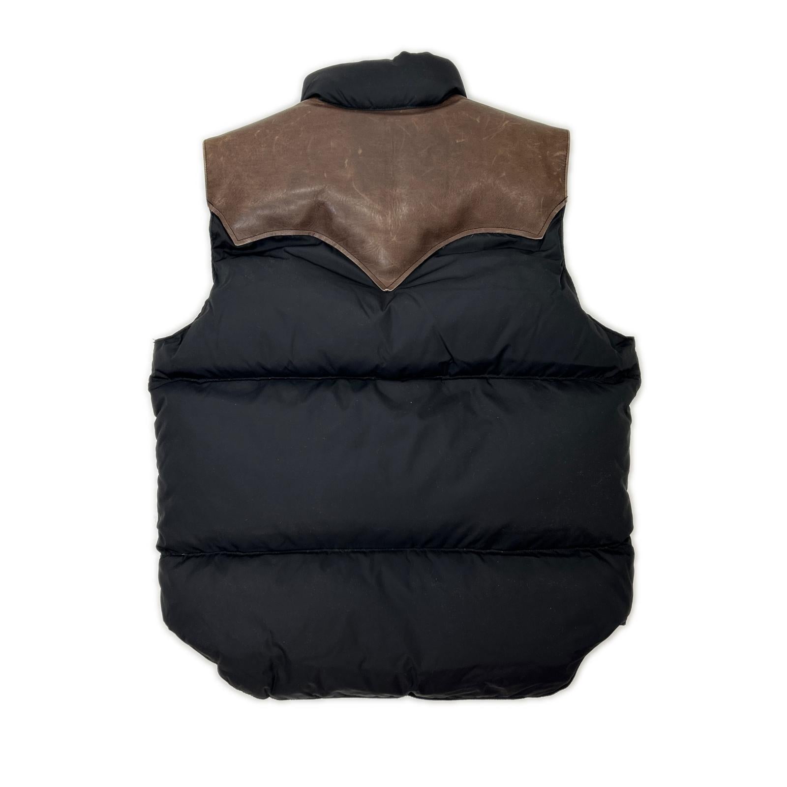 Rocky Mountain Featherbed ロッキーマウンテンフェザーベッド 【×WAREHOUSE】290-182-11 ブラック×グリーン DOWN VEST ダウンベスト ベスト