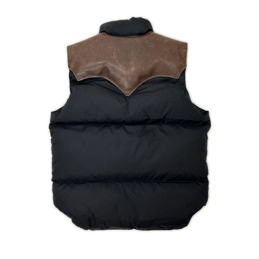 Rocky Mountain Featherbed ロッキーマウンテンフェザーベッド 【×WAREHOUSE】290-182-11 ブラック×グリーン DOWN VEST ダウンベスト ベスト