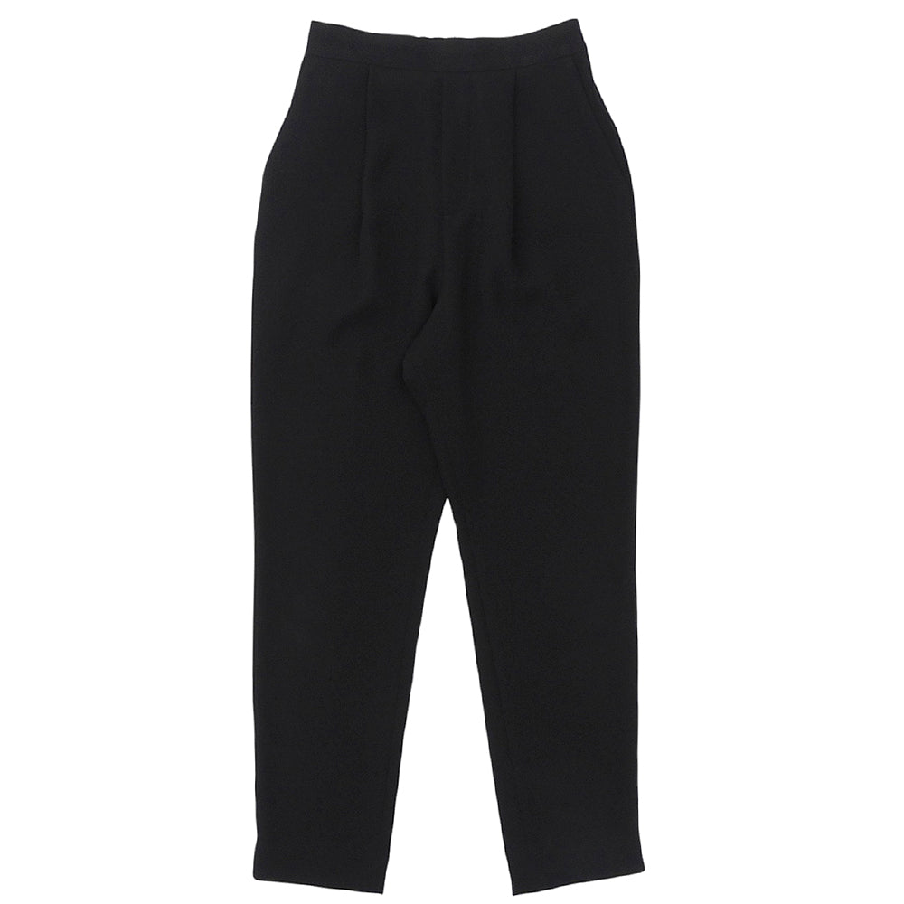 ENFOLD エンフォルド 美品 ELASTIC JODHPURS タック スラックス パンツ ボトムス レディース ブラック 36 ボトムス