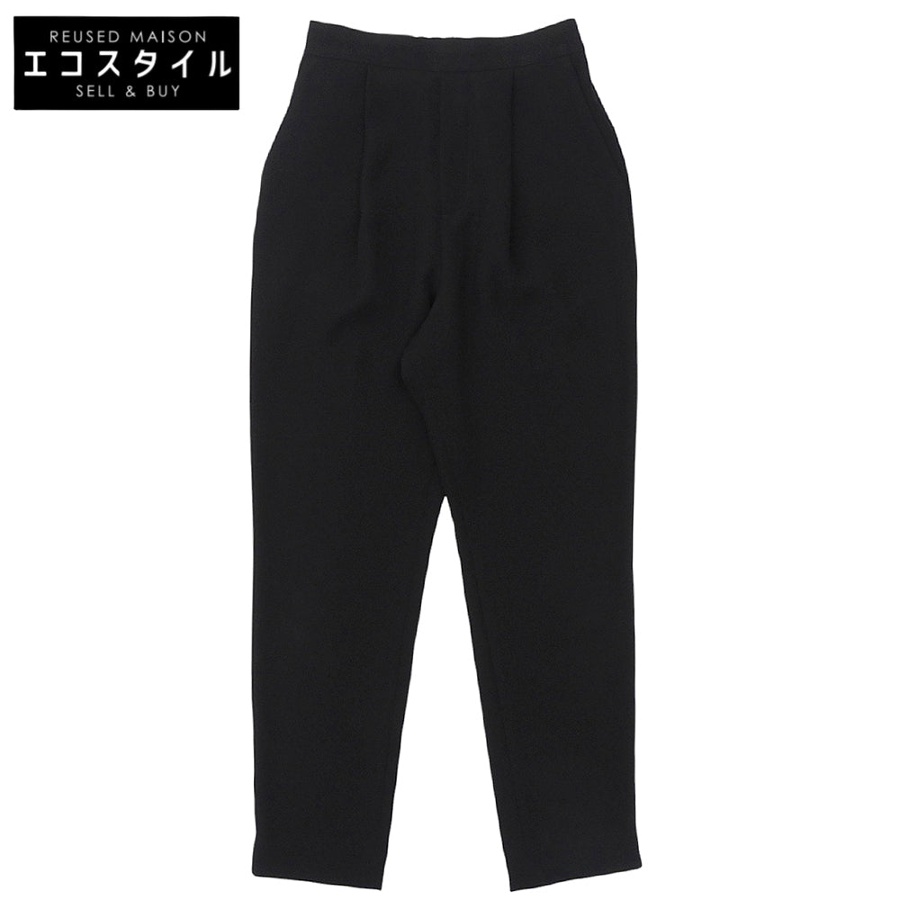ENFOLD エンフォルド 美品 ELASTIC JODHPURS タック スラックス パンツ ボトムス レディース ブラック 36 ボトムス