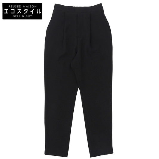 ENFOLD エンフォルド 美品 ELASTIC JODHPURS タック スラックス パンツ ボトムス レディース ブラック 36 ボトムス