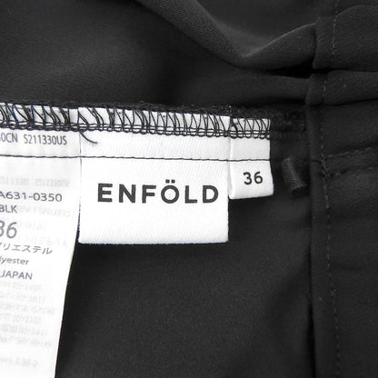 ENFOLD エンフォルド 美品 ELASTIC JODHPURS タック スラックス パンツ ボトムス レディース ブラック 36 ボトムス
