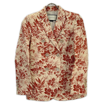 GUCCI グッチ 405483 ベージュ ボタニカル 3Bダブルジャケット ジャケット