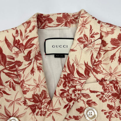 GUCCI グッチ 405483 ベージュ ボタニカル 3Bダブルジャケット ジャケット
