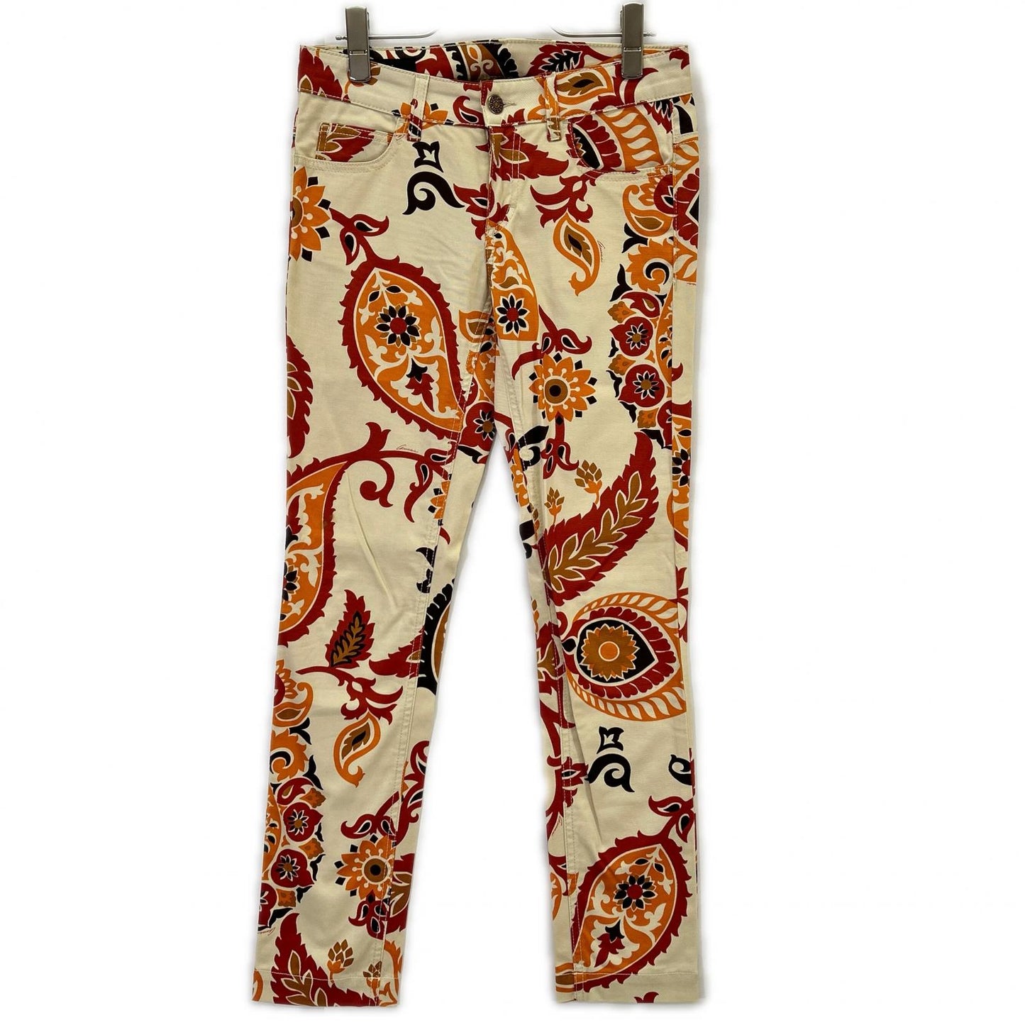 GUCCI グッチ 333232XD063 ベージュ レザーパッチ ペイズリーアートフラワー パンツ ボトムス