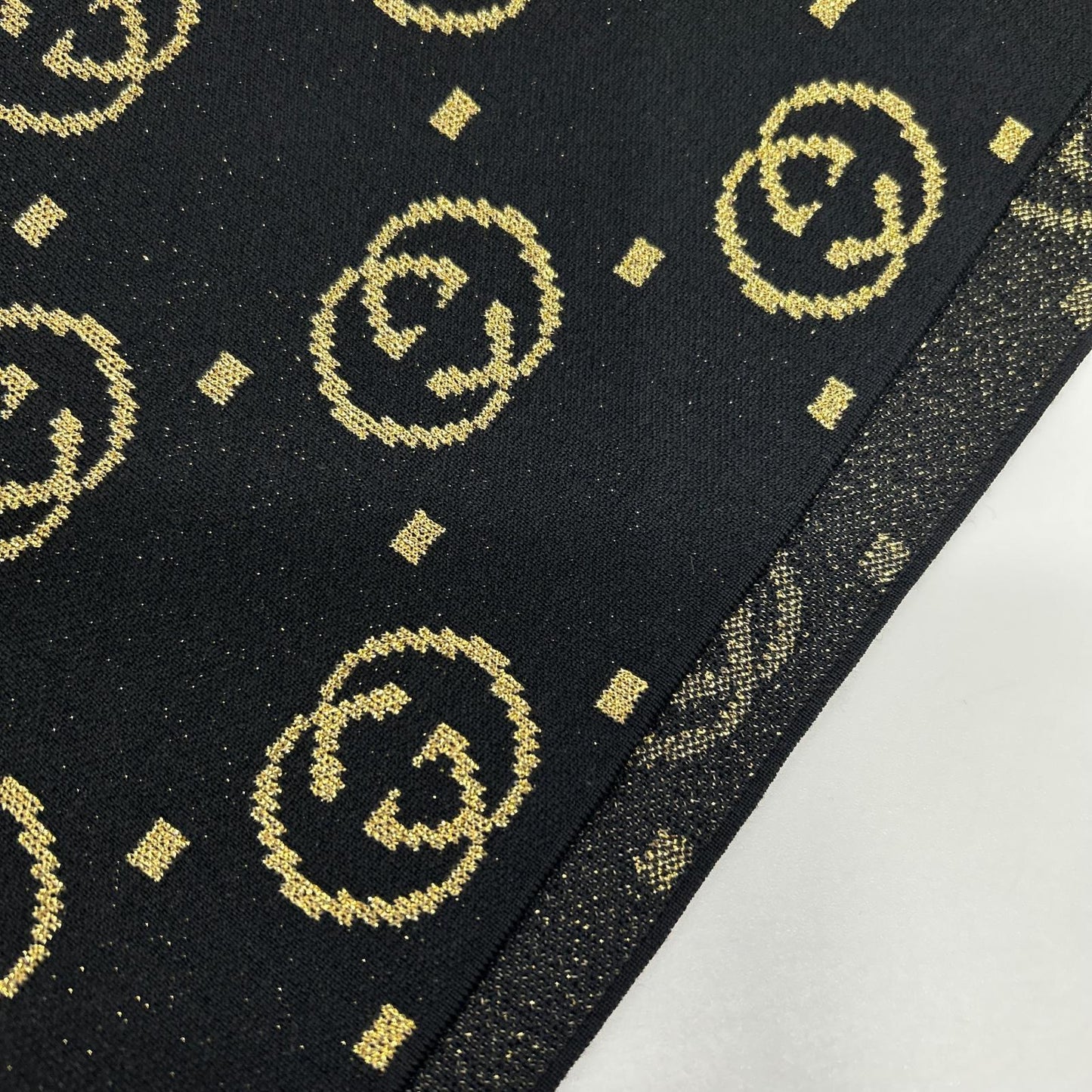 GUCCI グッチ 555179 ブラック GG柄 ゴールドラメ ロングウールスカート スカート