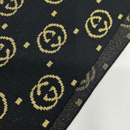 GUCCI グッチ 555179 ブラック GG柄 ゴールドラメ ロングウールスカート スカート