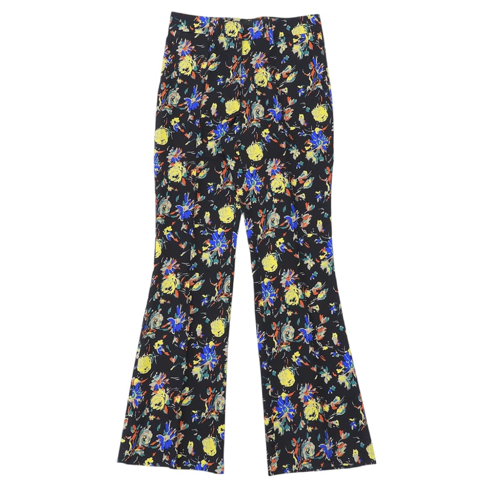 ETRO エトロ 総柄 センターシム フレアパンツ ボトムス レディース ブラック 38 ボトムス