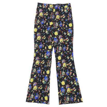 ETRO エトロ 総柄 センターシム フレアパンツ ボトムス レディース ブラック 38 ボトムス
