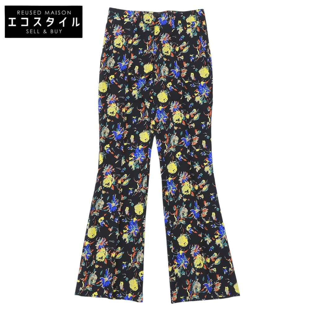 ETRO エトロ 総柄 センターシム フレアパンツ ボトムス レディース ブラック 38 ボトムス