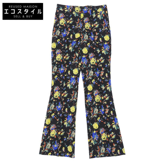 ETRO エトロ 総柄 センターシム フレアパンツ ボトムス レディース ブラック 38 ボトムス