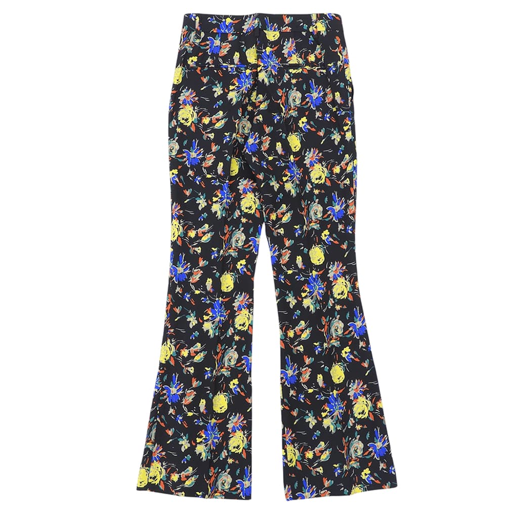 ETRO エトロ 総柄 センターシム フレアパンツ ボトムス レディース ブラック 38 ボトムス