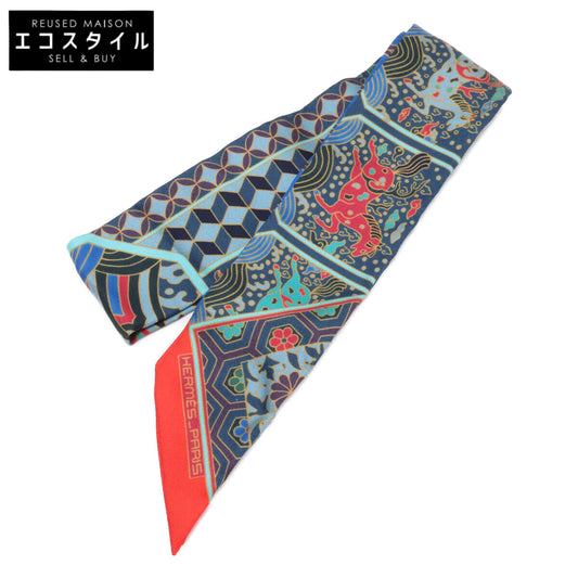HERMÈS 【Like new】COLLECTIONS IMPERIALES Imperial Collections silk Twilly scarf