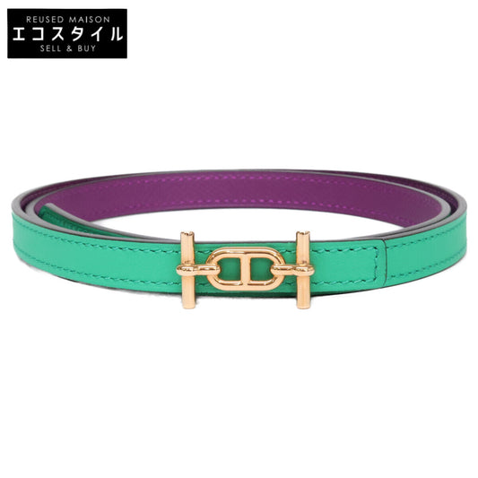 HERMES エルメス 【新品同様】B刻印 G金具 アンクル ベルトバックル・キット リバーシブル レザー ベルト 13 スイフト/エプソン ベルト