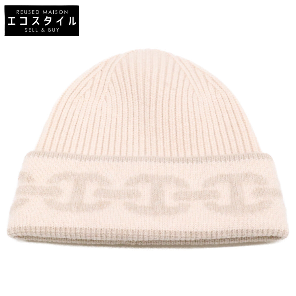 HERMES エルメス 【美品】H232021N HEAVEN CHAINE D'ANCRE ヘブン カシミヤ ニット帽 帽子