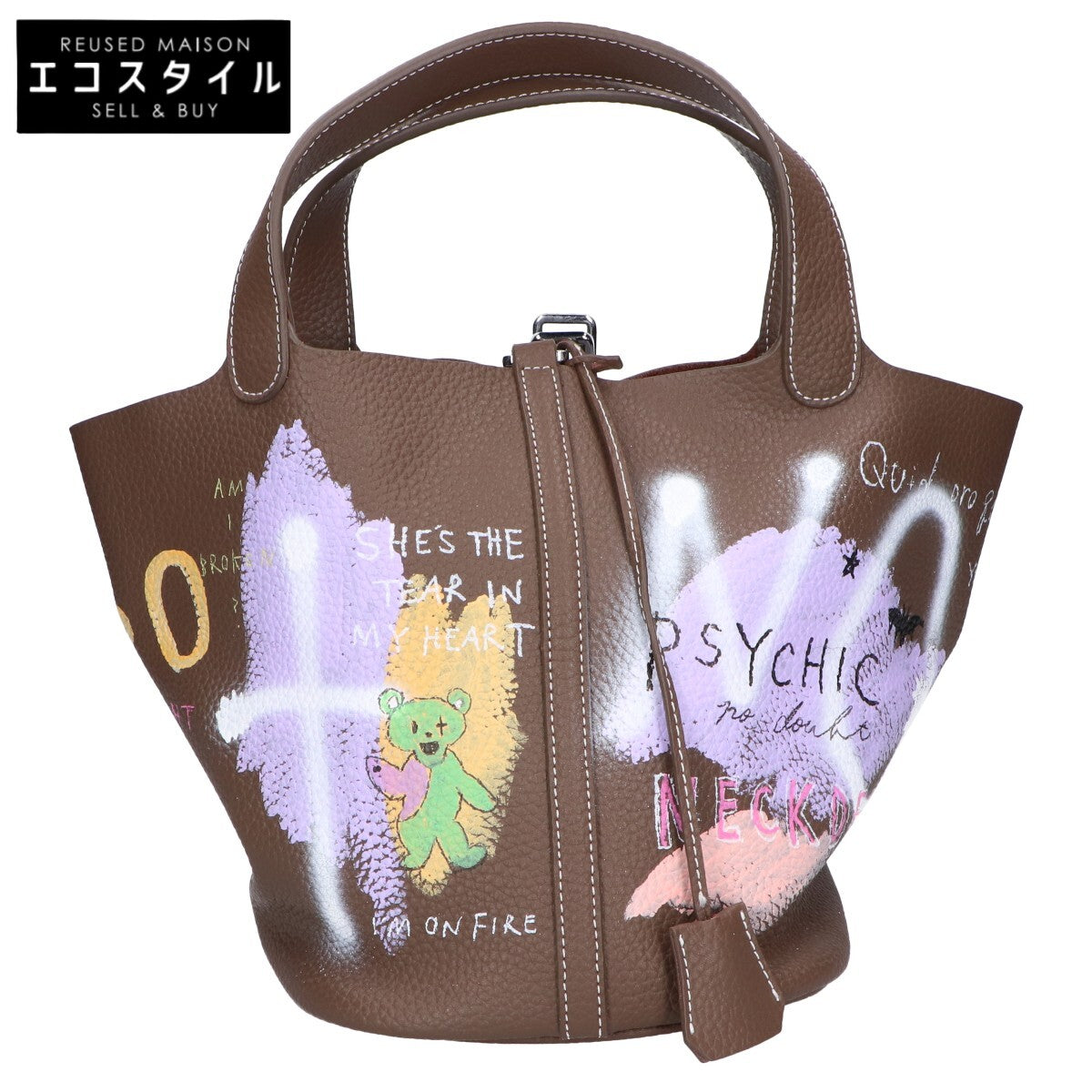 GUERNIKA ゲルニカ 【美品】CUBE BAG キューブバッグ L ハンドペイント ハンドバッグ