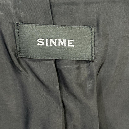 SINME シンメ 22AW-01 ブラック アクリルナイロン ダブルブレスト ピーコート ミニジャケット ジャケット