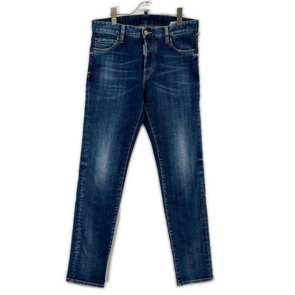 DSQUARED2 ディースクエアード S74LB1516 23年製 インディゴブルー REGULAR JEAN ボタンフライスキニーデニムパンツ ボトムス