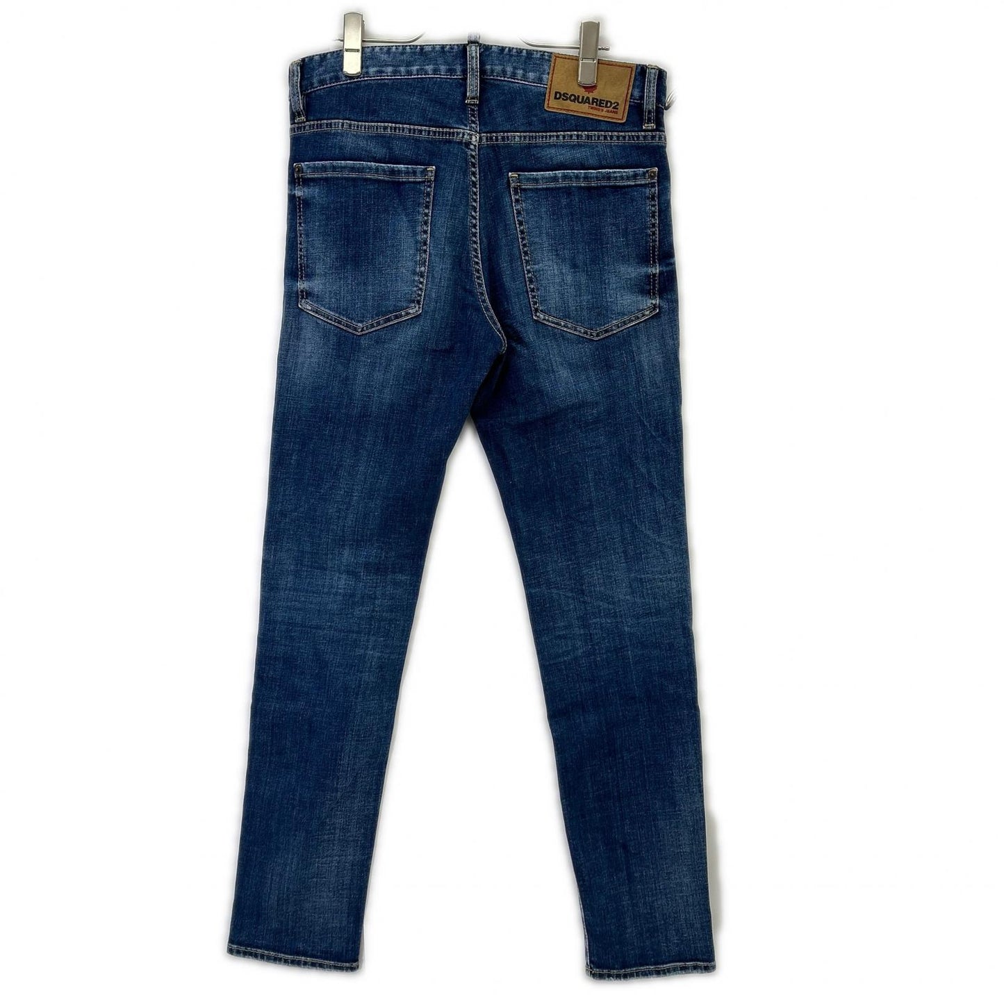 DSQUARED2 ディースクエアード S74LB1516 23年製 インディゴブルー REGULAR JEAN ボタンフライスキニーデニムパンツ ボトムス