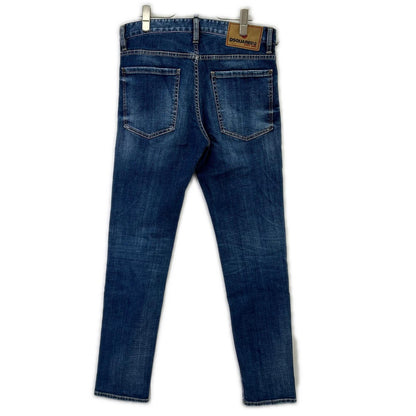 DSQUARED2 ディースクエアード S74LB1516 23年製 インディゴブルー REGULAR JEAN ボタンフライスキニーデニムパンツ ボトムス