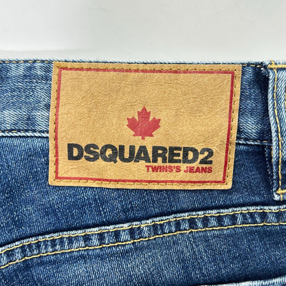 DSQUARED2 ディースクエアード S74LB1516 23年製 インディゴブルー REGULAR JEAN ボタンフライスキニーデニムパンツ ボトムス