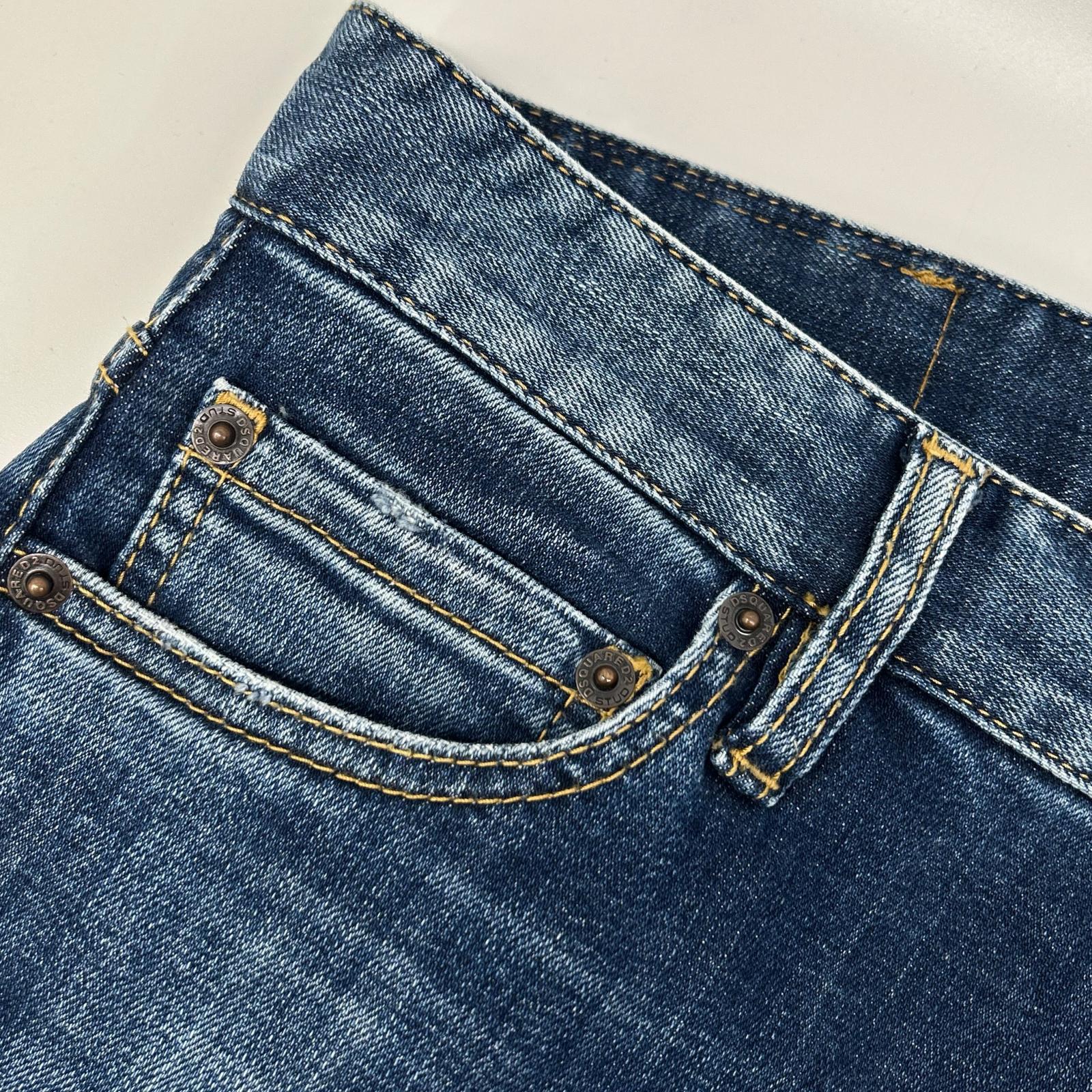 DSQUARED2 ディースクエアード S74LB1516 23年製 インディゴブルー REGULAR JEAN ボタンフライスキニーデニムパンツ ボトムス