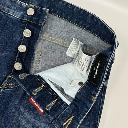 DSQUARED2 ディースクエアード S74LB1516 23年製 インディゴブルー REGULAR JEAN ボタンフライスキニーデニムパンツ ボトムス