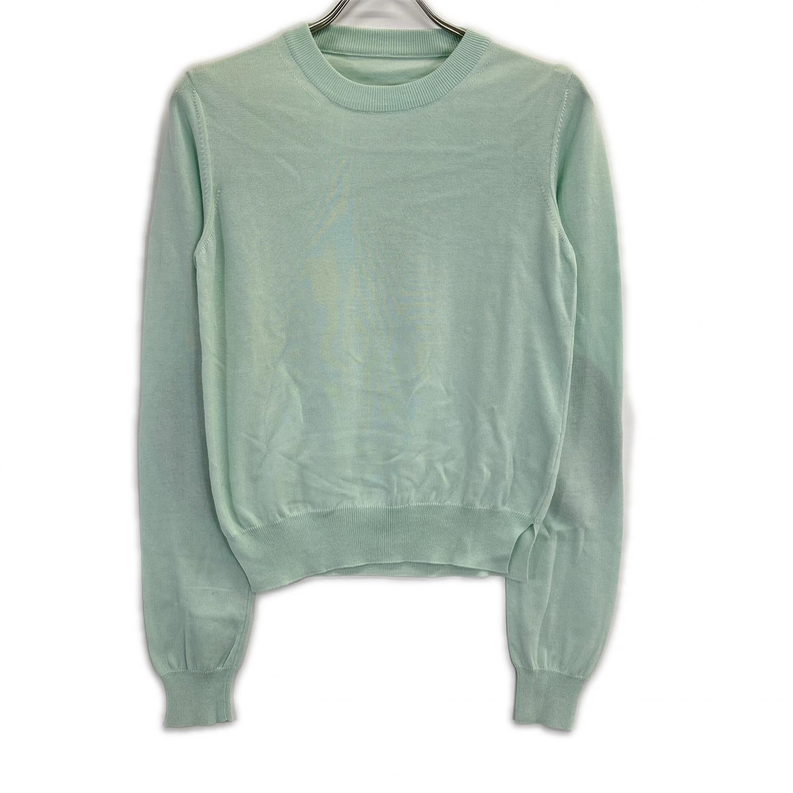 Maison margiela メゾンマルジェラ S51HA0904 ミントグリーン elbow patch long sleeves knit sweater クルーネックセーター トップス