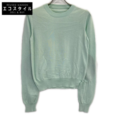 Maison margiela メゾンマルジェラ S51HA0904 ミントグリーン elbow patch long sleeves knit sweater クルーネックセーター トップス