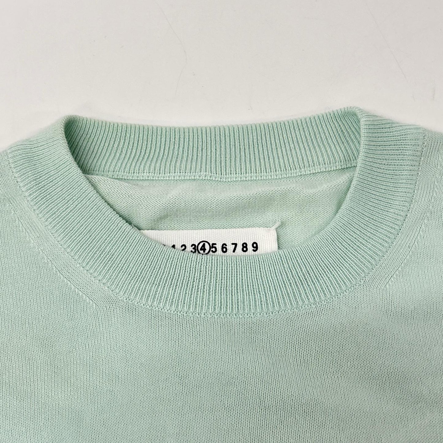 Maison margiela メゾンマルジェラ S51HA0904 ミントグリーン elbow patch long sleeves knit sweater クルーネックセーター トップス
