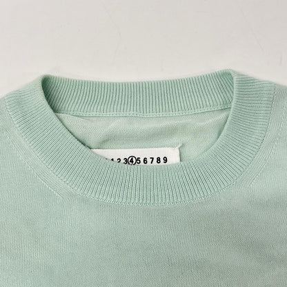 Maison margiela メゾンマルジェラ S51HA0904 ミントグリーン elbow patch long sleeves knit sweater クルーネックセーター トップス