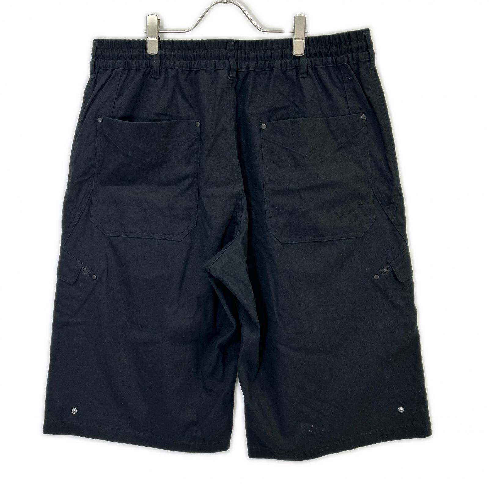 Y-3 ワイスリー IN4347 ブラック コットン WORKWEAR SHORTS /ワークウェアショール カーゴパンツ ボトムス