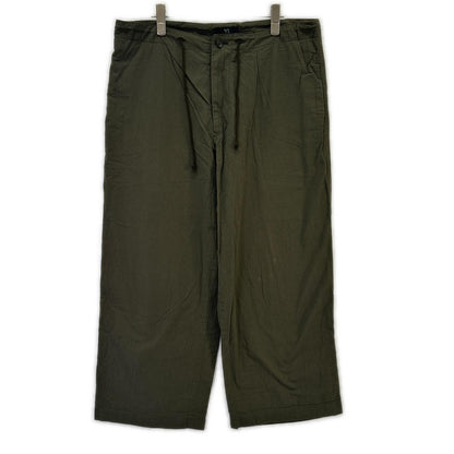 Y's ワイズ YV-P02-026 カーキ ドローストリングワイドパンツ ボトムス