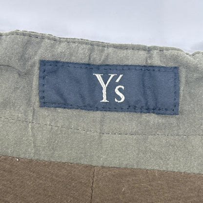 Y's ワイズ YV-P02-026 カーキ ドローストリングワイドパンツ ボトムス