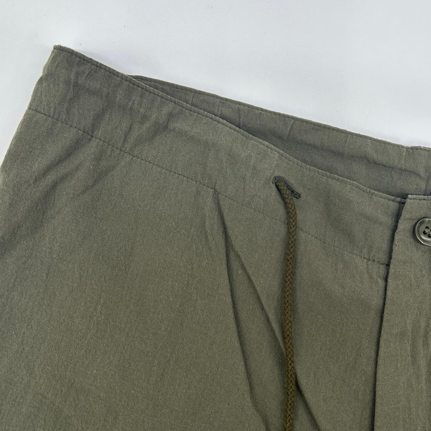 Y's ワイズ YV-P02-026 カーキ ドローストリングワイドパンツ ボトムス