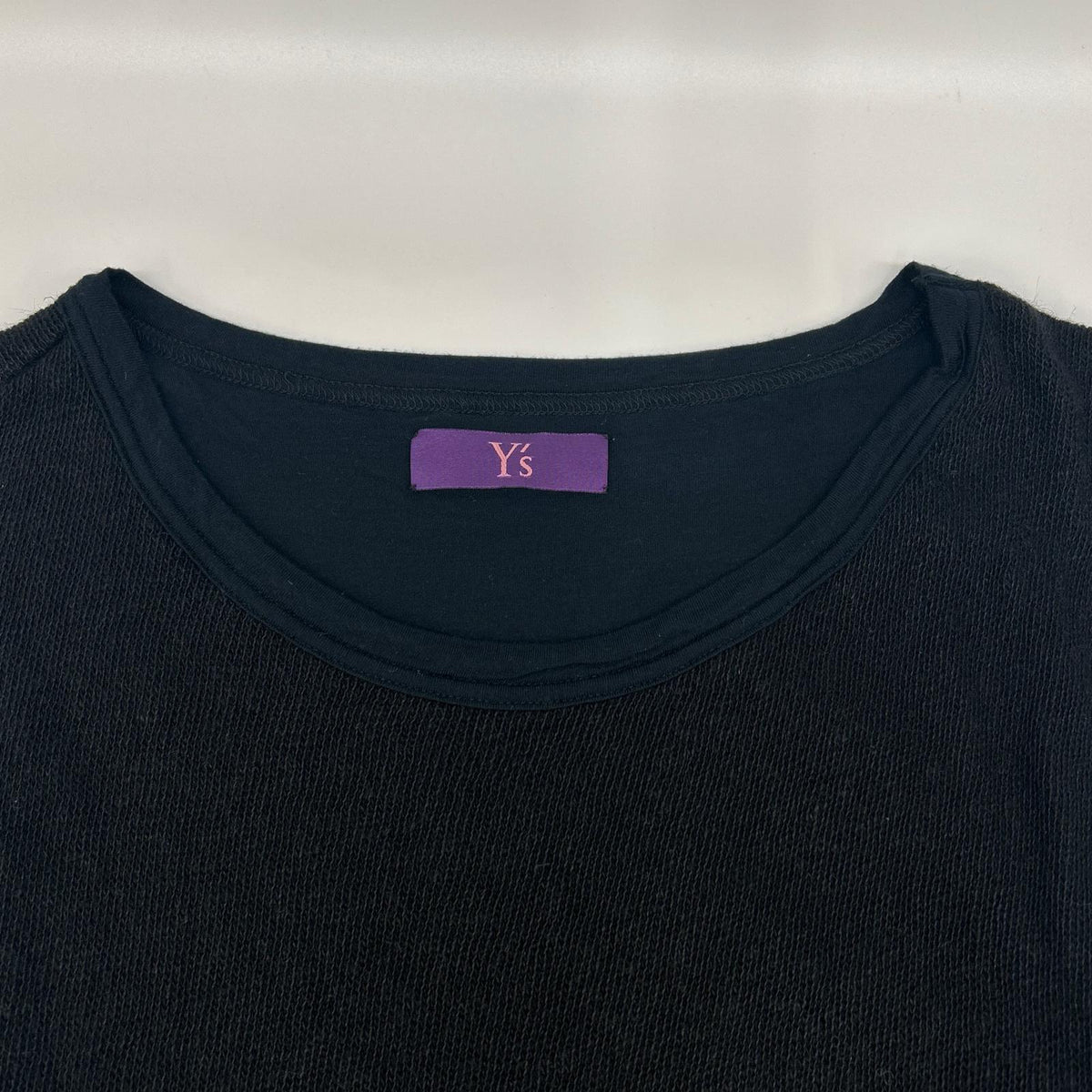 Y's Y's YB-T57-866 Black Layered-Design Short-Sleeve Cutsew
