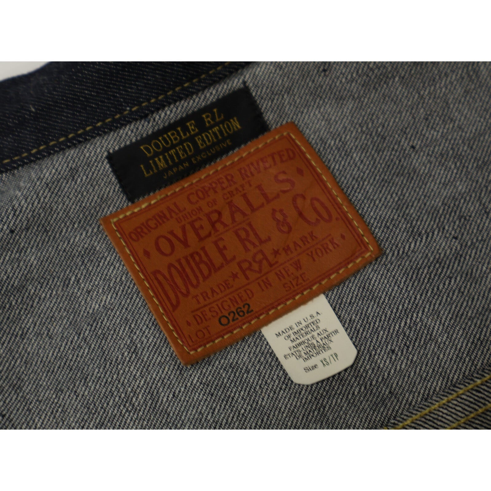 RRL ダブルアールエル 【新品同様/国内正規/26SS】JAPAN EXCLUSIVE LIMITED EDITION 782P11644001 O262 大戦モデル TYPE 1 JACKET JAPAN WOVEN デニムジャケット ジャケット