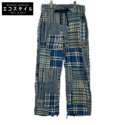 RRL ダブルアールエル 782959702001 コットン×リネン Indigo Patchwork Drawstring Pants/インディゴ パッチワーク ドローストリングパンツ ボトムス