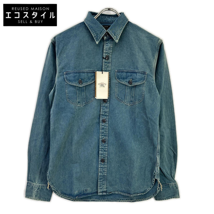 RRL ダブルアールエル MNRRWOV16820282 ウォッシュ加工 インディゴ染め コットン ヘリンボーン ツイル ワークシャツ トップス