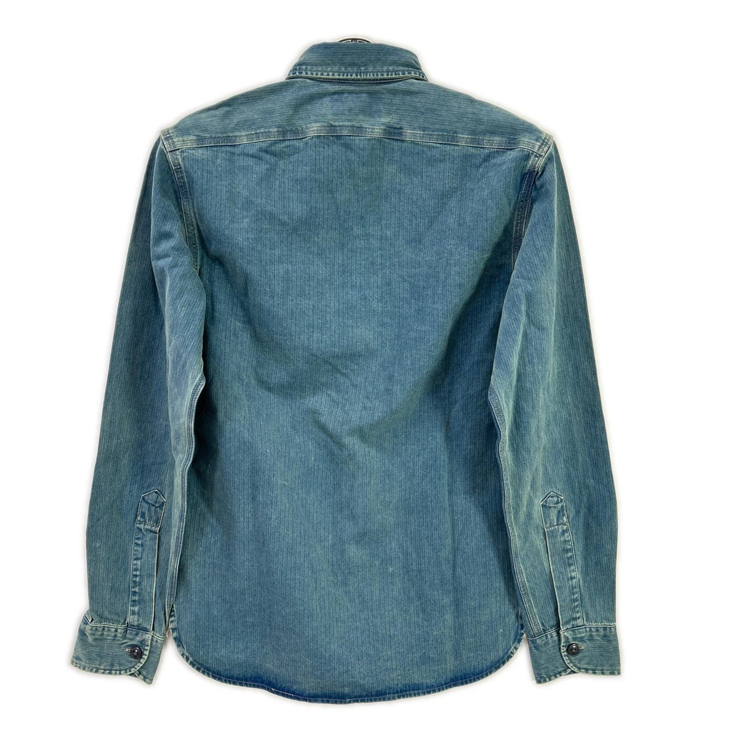 RRL ダブルアールエル MNRRWOV16820282 ウォッシュ加工 インディゴ染め コットン ヘリンボーン ツイル ワークシャツ トップス